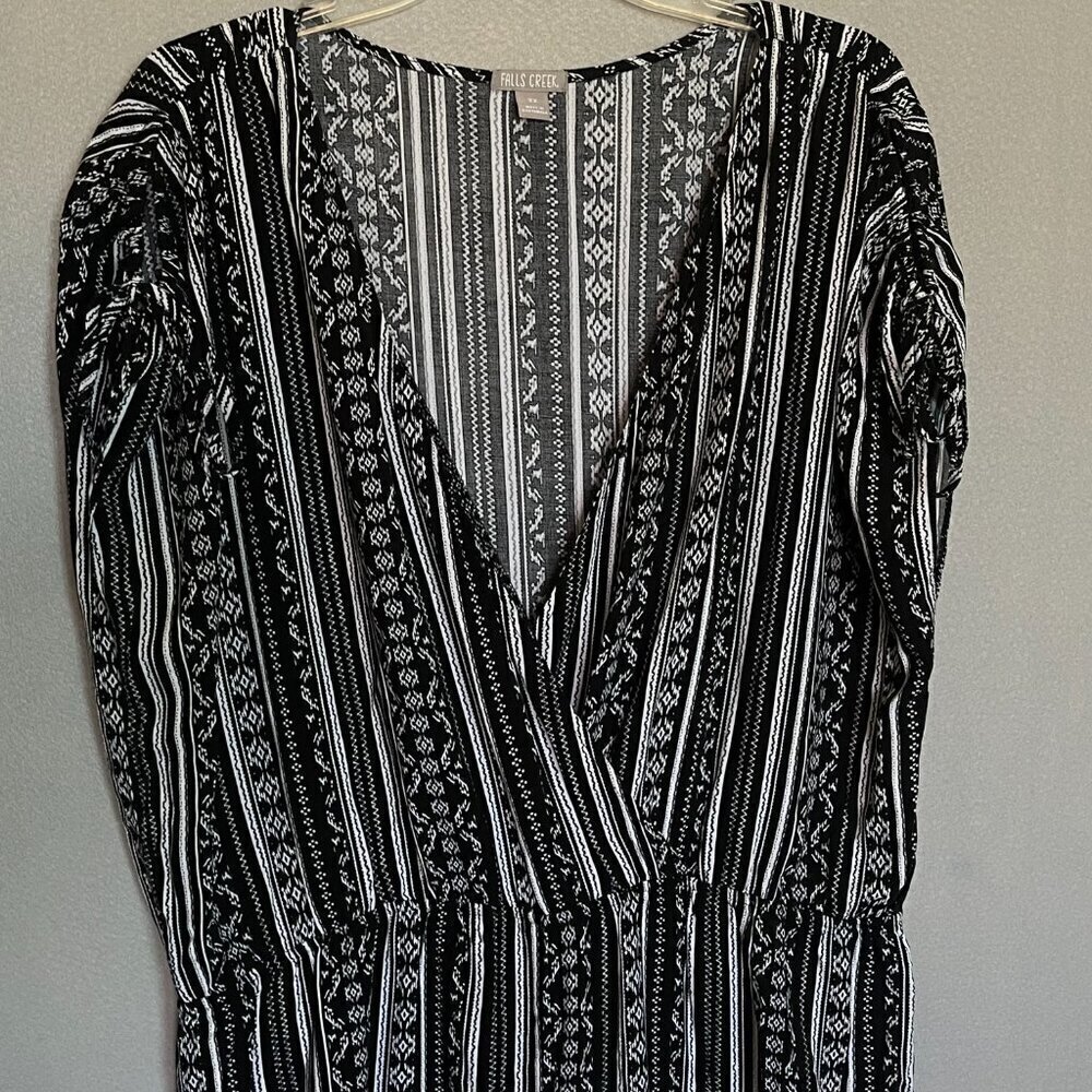 Falls Creek Black and White Jumpsuit Size 2X - Picture 3 of 5